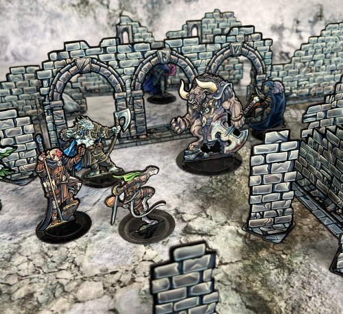 I just released this Modular Ruined Wall set for free on my www.printableheroes.com website catalog.