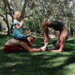 gordonogden:  Inside a Sedona wormhole A deep fold  meets a mystic backbend  as the lotus flower  rides the vibe.  We are all connected. #yogawithwillow #yoga #backbend #fatherdaughter @livebongandprosper @yogapaws