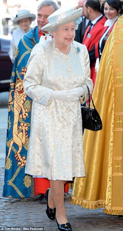 houseofwindsor-blog:The Queen and Prince Philip arrive for the 60th Coronation ServiceGOD Save The Q