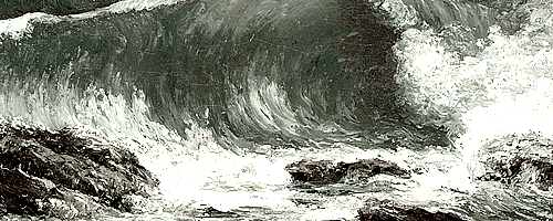 XXX arsantiquis:  Waves by Gustave Coubert.  photo