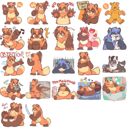 Frantasylife:  All The Telegram Stickers I’ve Done So Far. Some Are For Me, Some