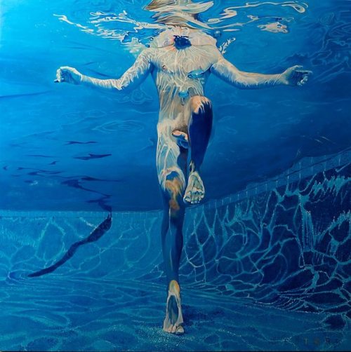 enchantemoimerlin:    David Jester‎    Asclepius 48"x48"  oil on wood   