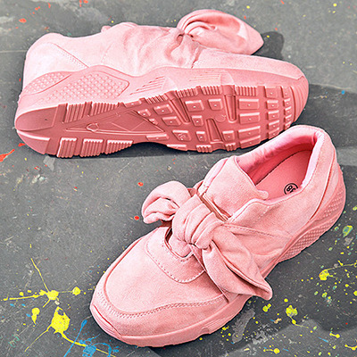 pinkune:Bowknot Running Sports Shoes 