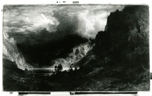 Albert Bierstadt’s A Storm in the Rocky Mountains, Mt. Rosalie (1866) last underwent a ma