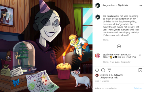 nightfurmoon:  New post from Penumbra’s instagram! Happy birthday to her!! Flug sent her a bunch of presents and a cute message   ❤  Source below