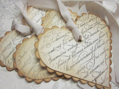 Scalloped hear tags by Anista Designs