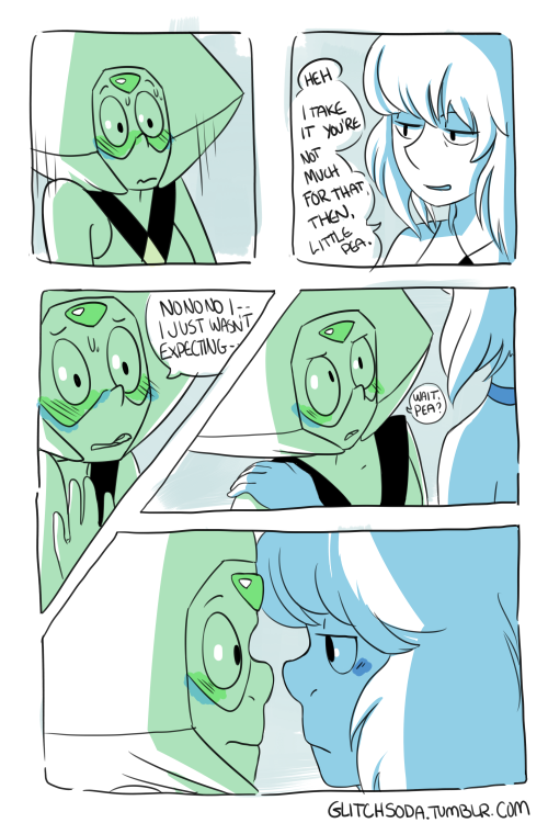 glitchsoda:  peridot conducts a critical analysis part 1 thanks to Subtle_Beast on reddit for “little pea”   Lulu! lips off my peri! > 3<