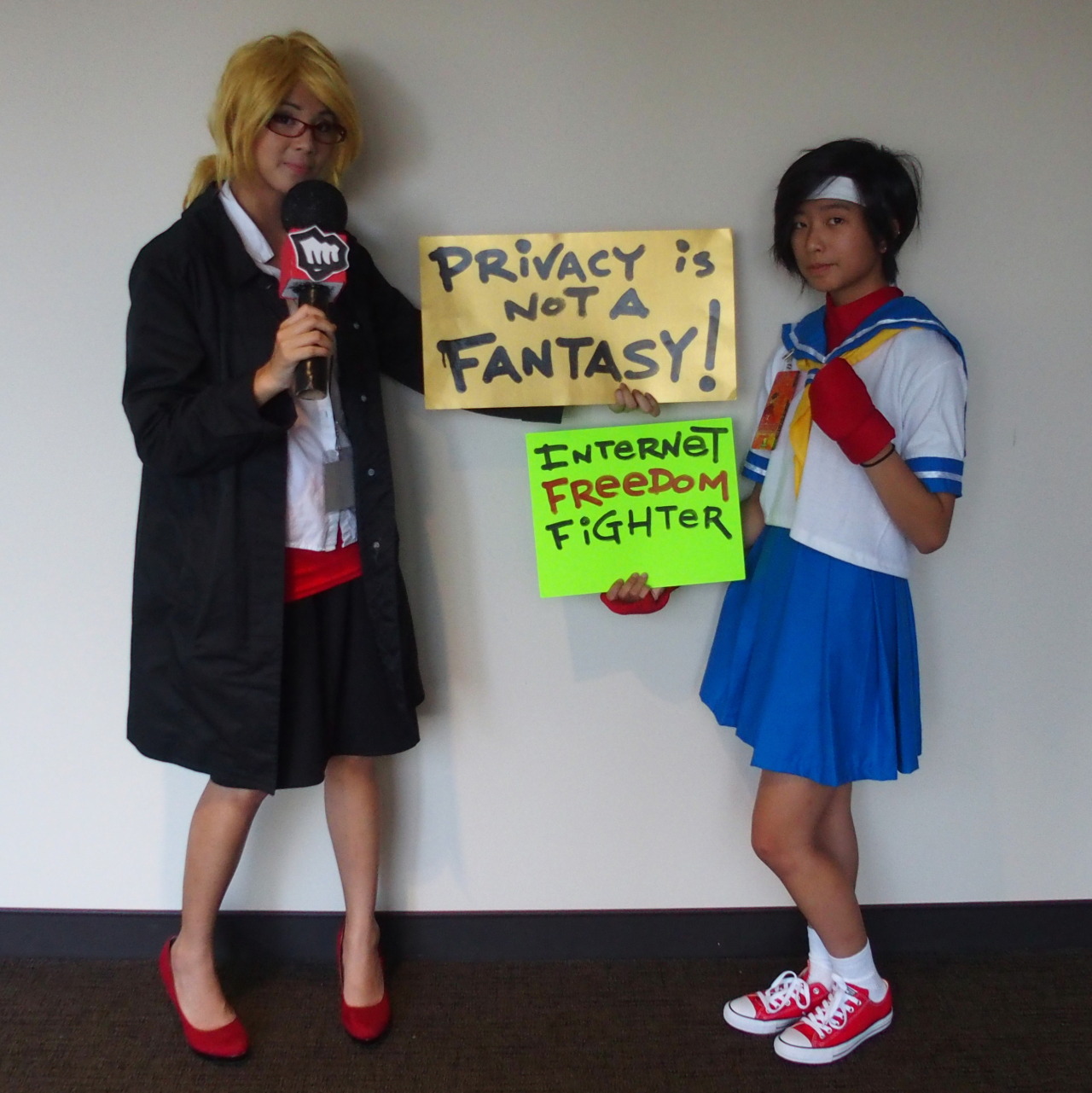 Forecast Janna and Sakura Kasugano are ready to fight for their right to privacy. #DragonCon2015