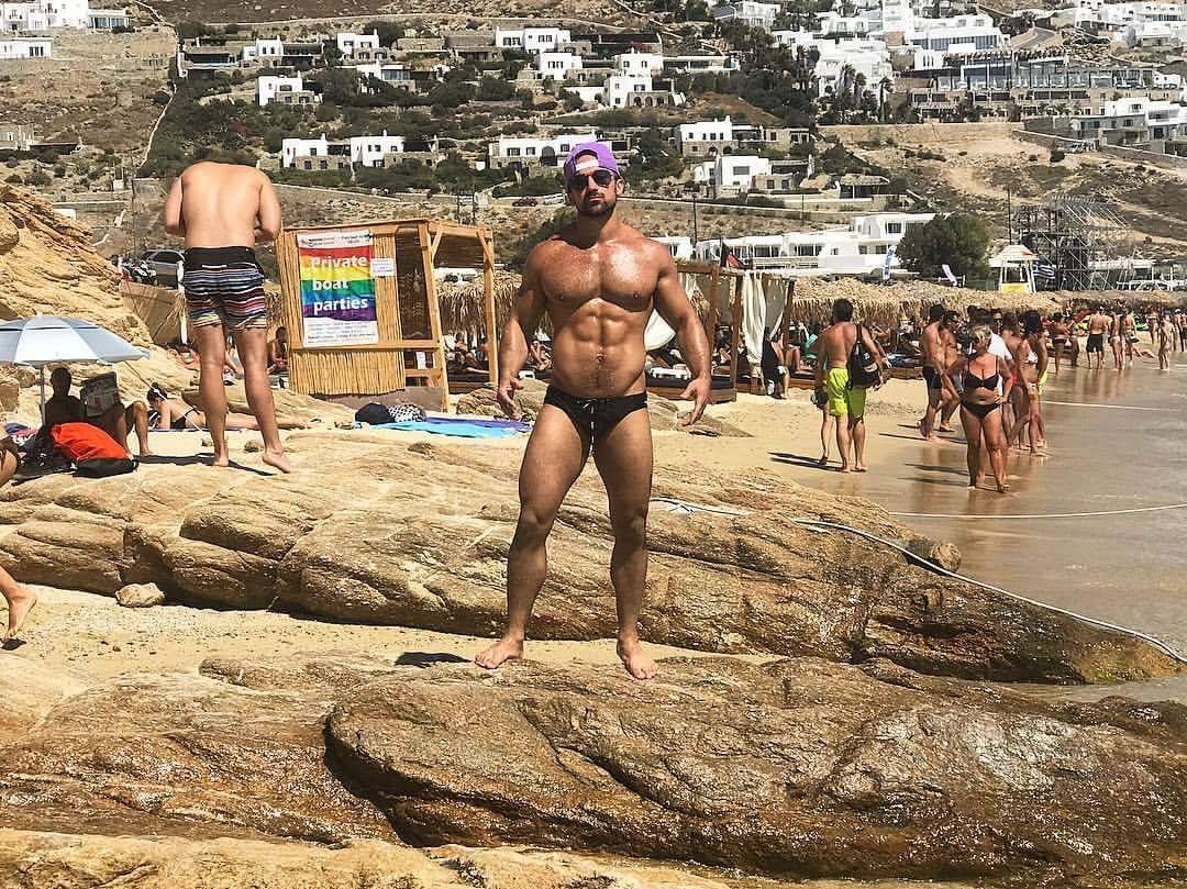 stratisxx:  Sexiness on the gay beaches of Mykonos Greece