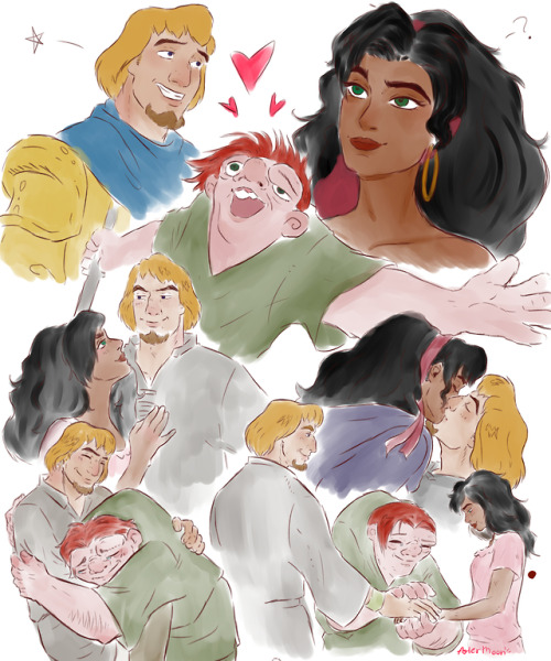 moonaster:  I watched The Hunchback of Notre Dame for the first time and I fucking lovedd it!! So here’s some sketches <3  
