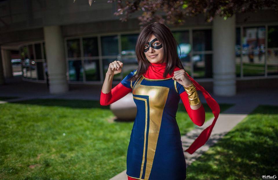 kierongillen:  knitmeapony:  timetravelandrocketpoweredapes:  Kamala Khan Ms. Marvel by Meevers