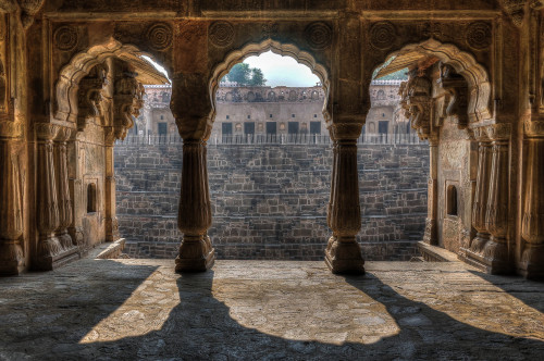 Chand Baori is not just a well but also a monument dedicated to Hashat Mata, Goddess of Joy and Happ