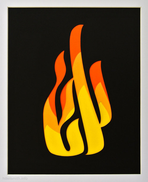 A new papercut piece for a papercut show at USC Hillel that opens January 22. This is four layers of