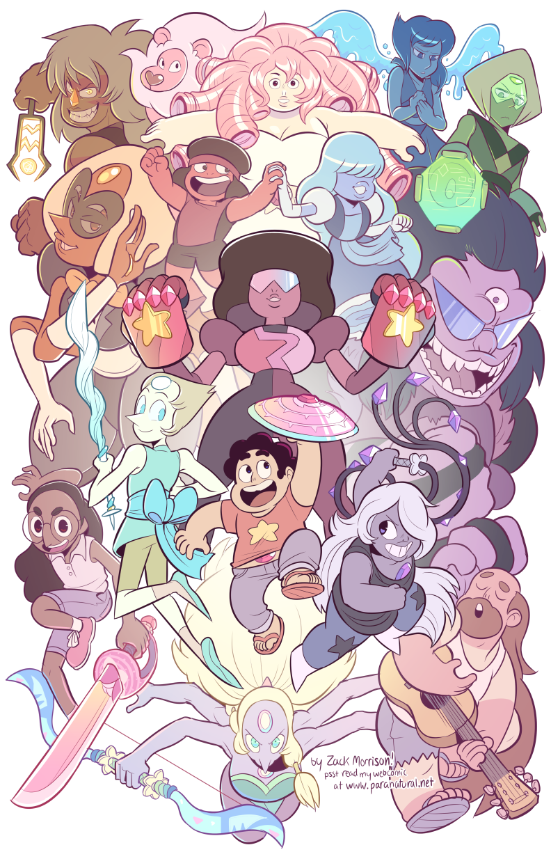 firstnamezacklastnamemorrison:  I drew a big ol’ Steven Universe scramble, I really