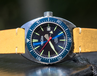 The Herodia Series 1 Deep Blue - Swiss Made Dive Watch. [ #herodia #herodiawatch #wrist watch #divewatch #toolwatch #monsoonalgear ]