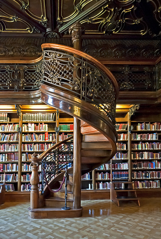 eyesforeverblue:  bluepueblo:  Spiral Staircase, Library, Budapest, Hungary photo
