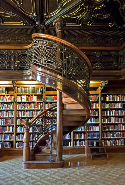 Eyesforeverblue:  Bluepueblo:  Spiral Staircase, Library, Budapest, Hungary Photo