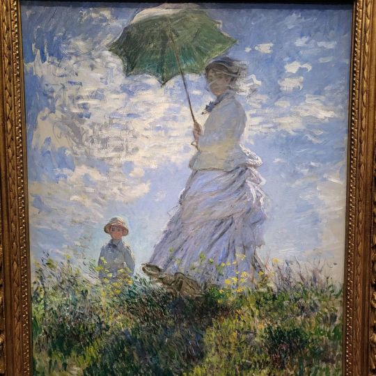 Claude Monet: "Woman with a Parasol — Fine Art Print 1875 Madame Monet Son" 