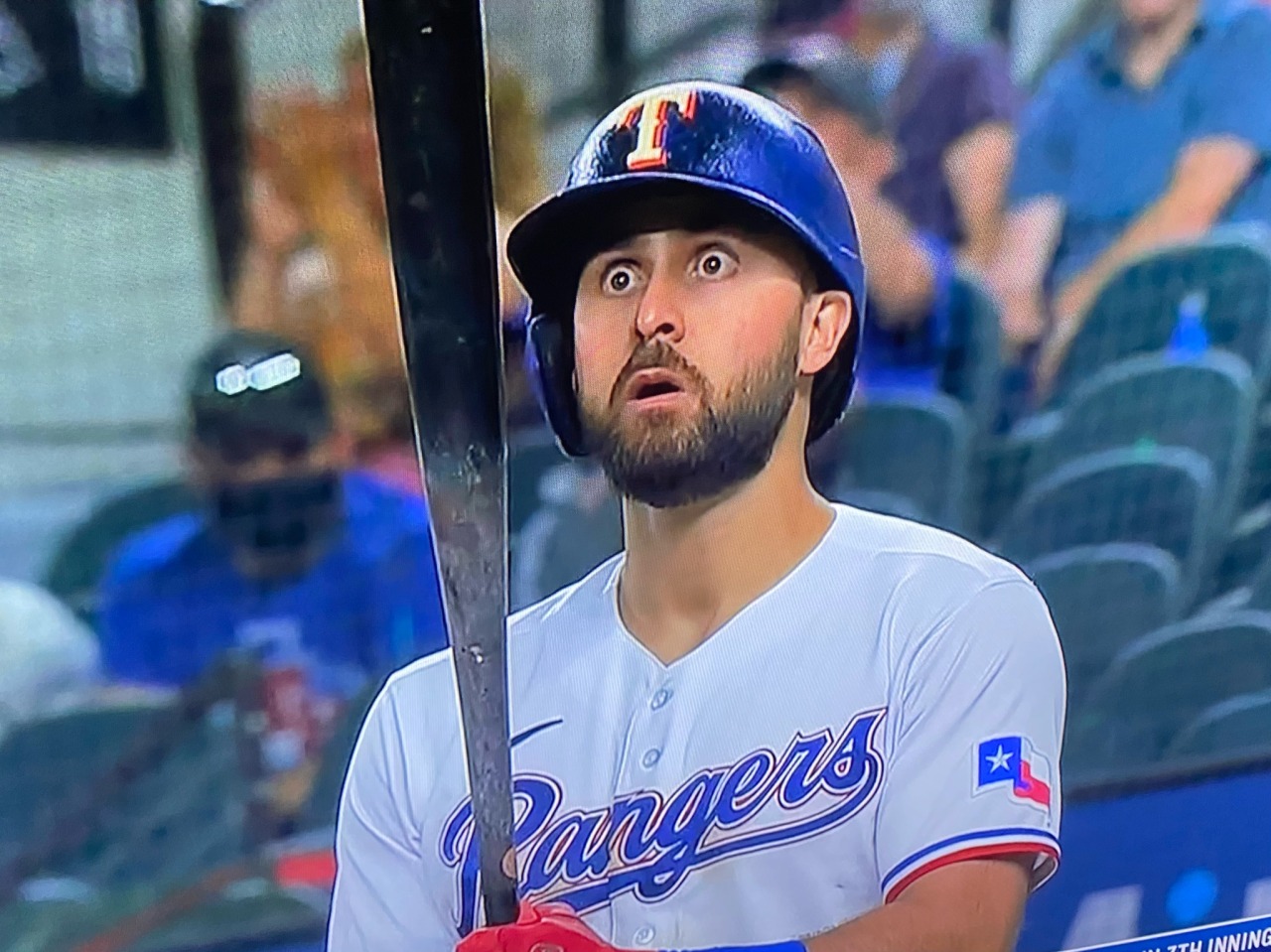 yeehaw 🤠 — Joey Gallo sees a ghost during the eighth inning