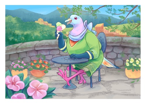 Avian August Day 2 - Pink-necked Green Pigeon Having Gelato In Cinque Terre