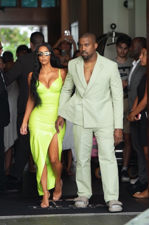 Kanye West and Kim Kardashian attend 2 Chainz’s wedding. 08/18/18