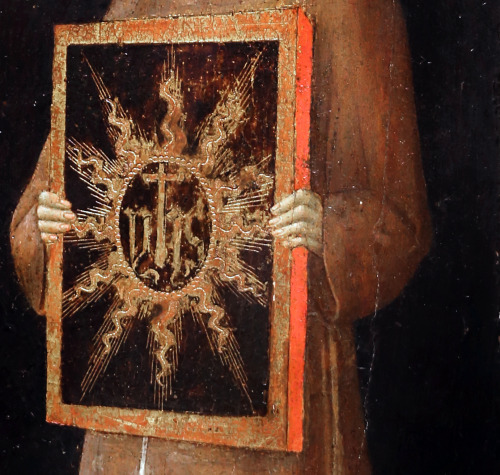 Sassetta - Bernardino of Siena (1445). Detail.