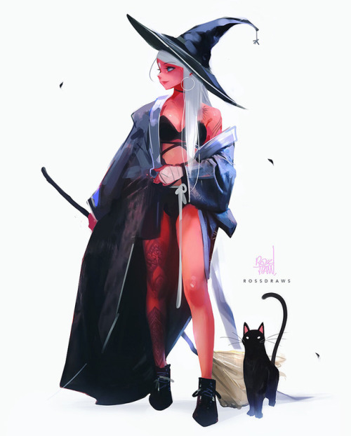 rossdraws:Nima’s Halloween costume this year! 🎃✨ witchy goodness~ <3