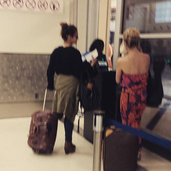 ninadobrevdaily: Nina at the Atlanta International Airport today. 