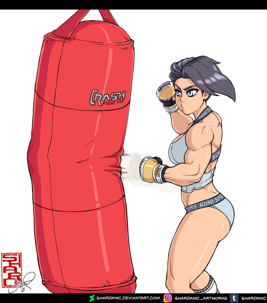 shardanic:  Boxer-Chan working the bag. Boxer-Chan feels most comfortable as an out-boxer,