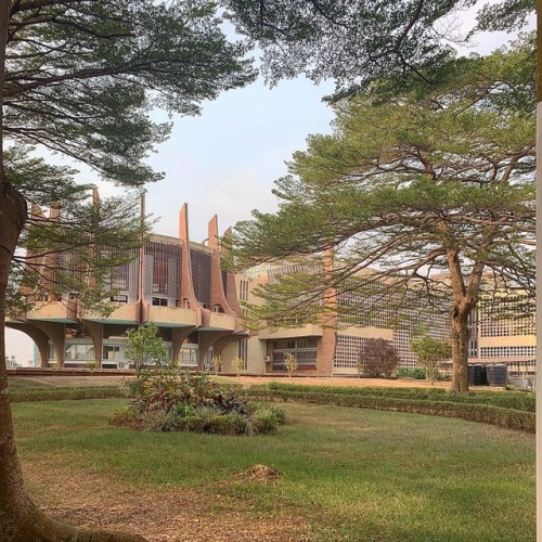 bauzeitgeist:The fantastic city assembly chamber at the Hotel du Ville, Yaoundé Cameroon&mdas