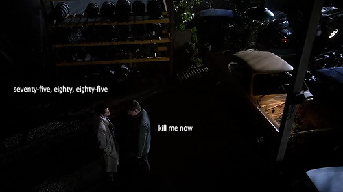 mishasminions:  REMEMBER THAT ONE TIME WHERE DEAN AND CAS STARED AT EACH OTHER FOR