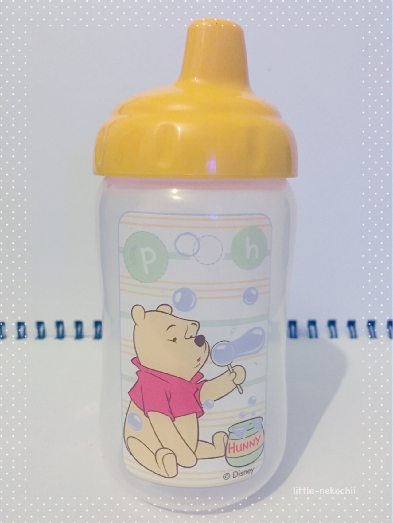 little-nekochii:  i gots my first sippy cup today!!! winnie the pooh :3 