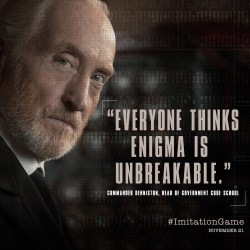  The Imitation Game @ImitationGame · Sep 16 Break the code. Break the enemy. #CharlesDance is Commander Denniston. #ImitationGame  