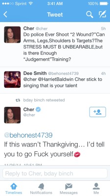 trueclit:  CHER WENT IN 