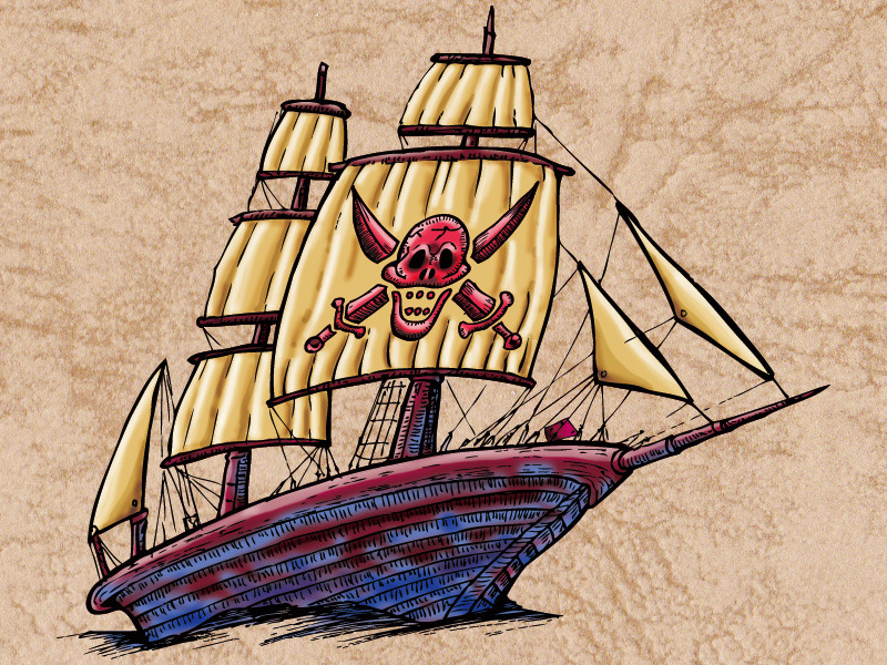 Giraffismus ジラフィズム 地図ゲーム テラ インコグニタ に登場する 海賊船 イラスト集