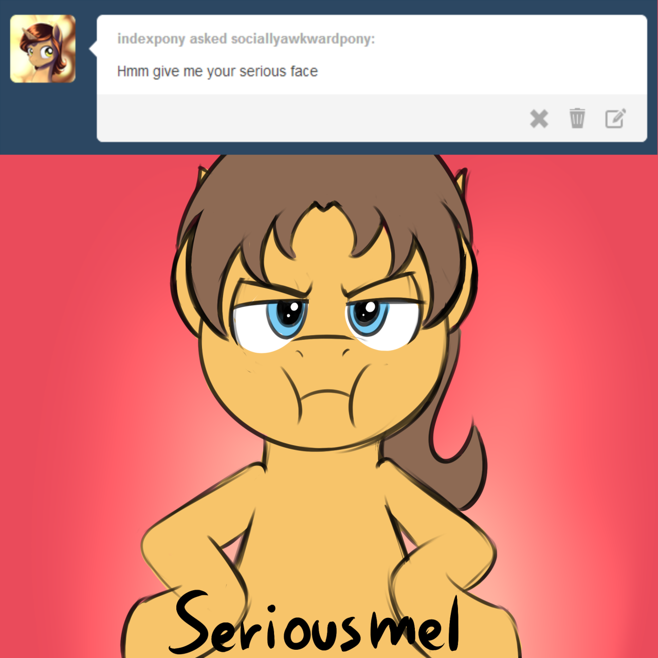 sociallyawkwardpony:  Have a lazy butt update~  &gt;w&lt;!