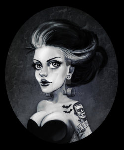 lilygoat:  “Bride of Frankenstein” NiaFarrell.deviantart.com