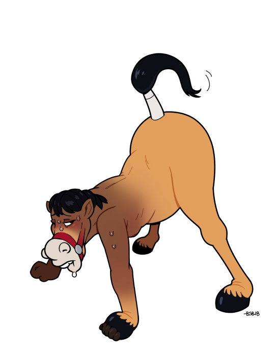 Growing a big toony horse butt!