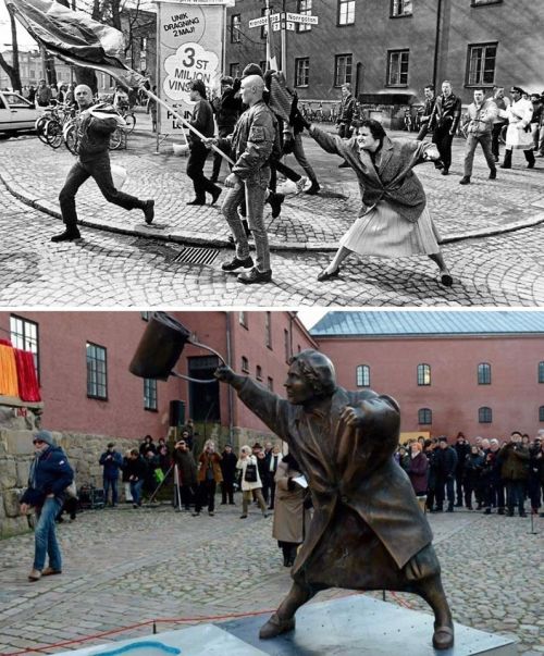 savedfromsalvation:Here’s a statue we can appreciate.In Sweden there are statues to commemorate the 