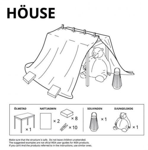 judgejudyofficial:mielmelon:ikea released introductions on how to build different furniture forts 