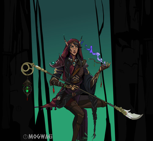 mogwaei: I drew my lass in the Hades game universe! I imagine she probably wandered into the Underwo