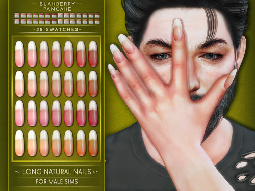 blahberry-pancake:- Long & Short Natural Nails Set (unisex)-○● DOWNLOAD ●○ (PATREON EARLY ACCESS