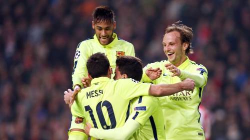 fzneymar:  UEFA Champions League - Ajax 0:2 Barcelona (05.11.2014)