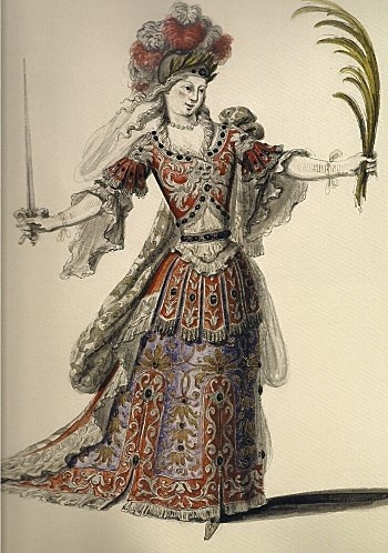 “Costume de la Victoire pour le prologue de Proserpine”, 1680