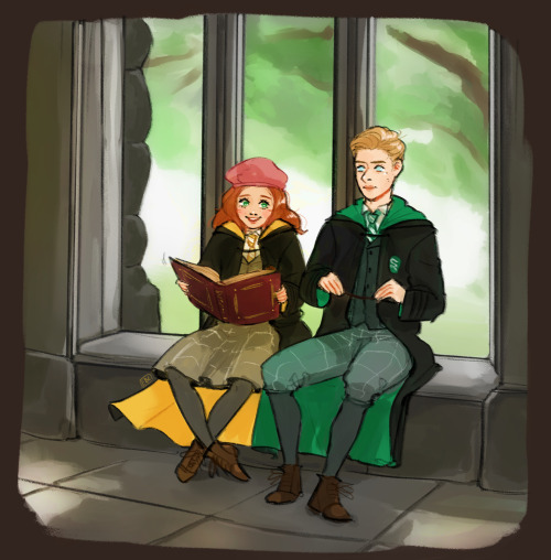 ebeedrawing:    My MC hanging out with Ominis,