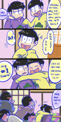 ame-gafuru: suujimatsu are the sweetest bros  (i really wonder why ichimatsu’s name is “one” though) 
