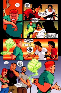 arecipefordisaster-rpg:  Even superheros have to listen to moms. They’re moms.Jaime Reyes and Guy Gardner are both open for rp at A Recipe For Disaster.(P.S.: So’s Mrs. Reyes.)