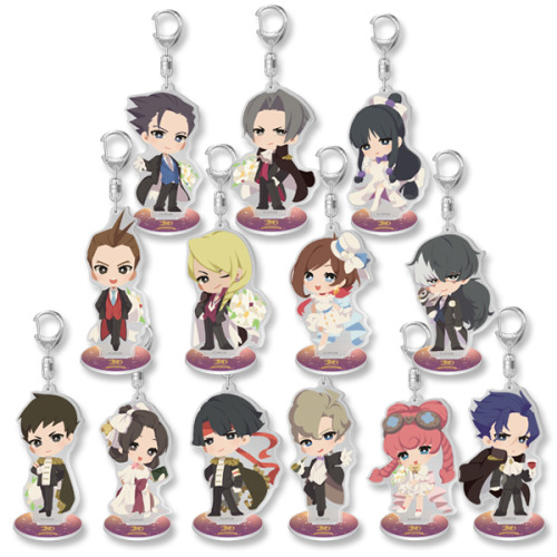 Key chains released as part of Ace Attorney&rsquo;s 20th anniversary celebration.  They are