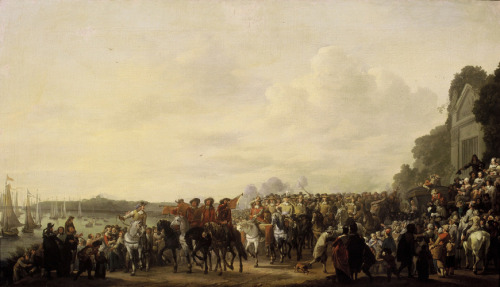 Charles II (1630-1685) stopping at the Estate of Wema on the Rotte on his Journey from Rotterdam to 