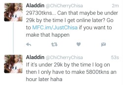 chi-says:  Only 5800  Hahaha  (http://MFC.im/JustChisa - if you buy stuff, or send tokens direct to http://MFC.im/JustChisa/tip, you may just be saving me) 